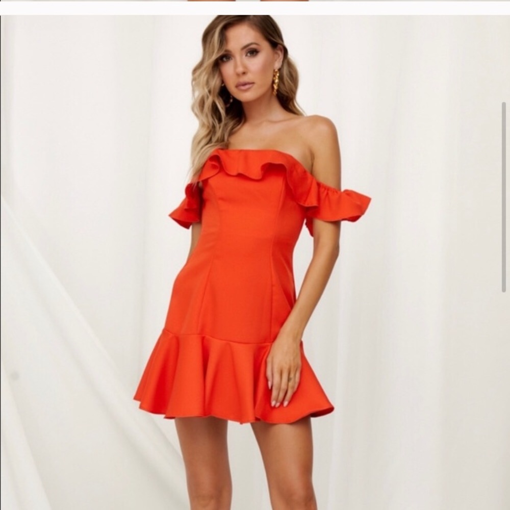 HELLO MOLLY- ELENI DRESS TANGERINE